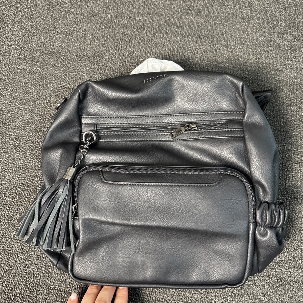 bostanten leather backpack Black #1039